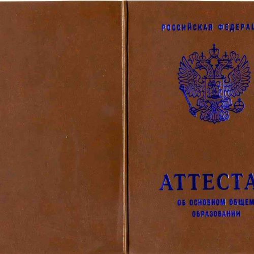 Аттестат 9 классов образца от 2007 до 2009